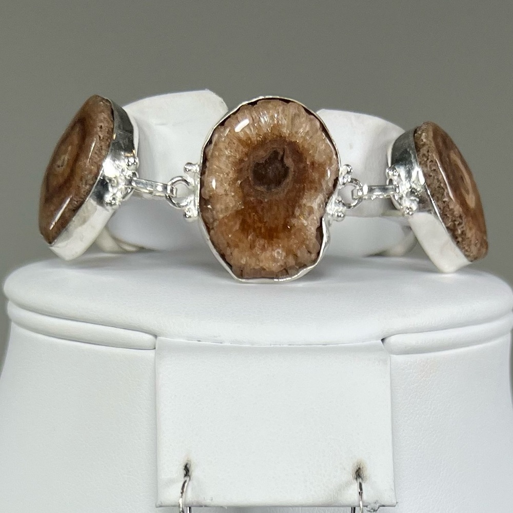 Solar Add on Item - Brown Solar Quartz 925 Bracelet